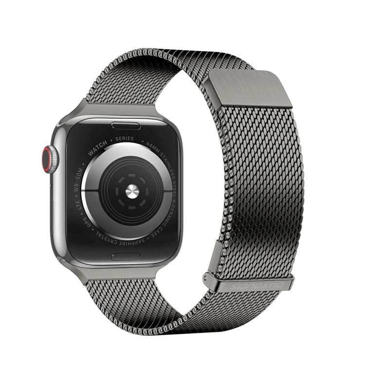 For Apple Watch Series 7 45mm DUX DUCIS Milanese Pro Series Stainless Steel Watch Band(Graphite) - Watch Bands by DUX DUCIS | Online Shopping South Africa | PMC Jewellery