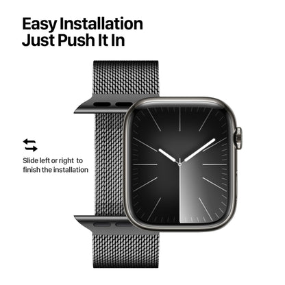 For Apple Watch Series 3 42mm DUX DUCIS Milanese Pro Series Stainless Steel Watch Band(Black) - Watch Bands by DUX DUCIS | Online Shopping South Africa | PMC Jewellery