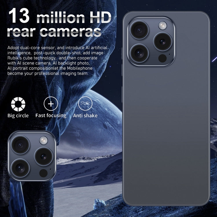 i15 Pro Max / VD1, 3GB+32GB, 6.79 inch Screen, Face Identification, Android 8.1 MTK6753 Octa Core, Network: 4G, Dual SIM(Black) -  by PMC TechLife | Online Shopping South Africa | PMC TechLife