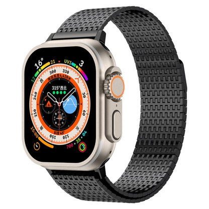 For Apple Watch Series 2 42mm Milanese Loop Magnetic Clasp Stainless Steel Watch Band(Black) - Watch Bands by PMC Jewellery | Online Shopping South Africa | PMC Jewellery