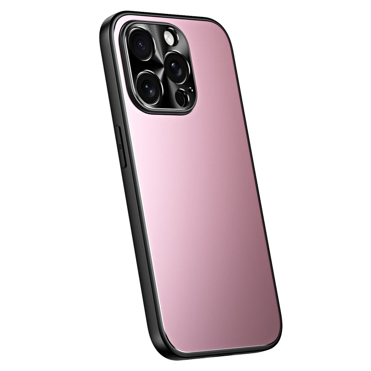 For iPhone 14 Pro Max R-JUST RJ-61 Electroplating Frosted TPU + PC Phone Case(Pink) - iPhone 14 Pro Max Cases by R-JUST | Online Shopping South Africa | PMC TechLife