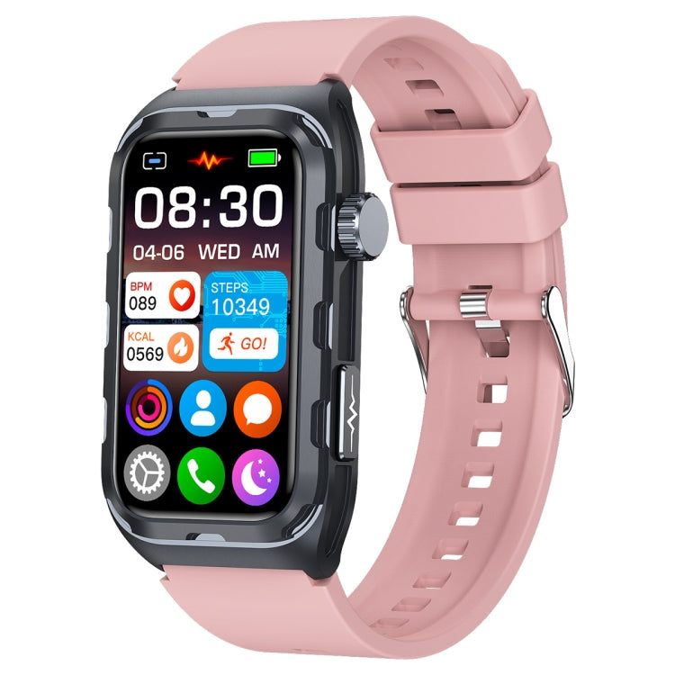 TK79 1.47 inch IP68 Waterproof Smart Watch, Support ECG / Blood Glucose / Blood Oxygen Monitoring / Uric Acid(Pink) - Smart Wristbands by PMC Jewellery | Online Shopping South Africa | PMC Jewellery | Buy Now Pay Later Mobicred