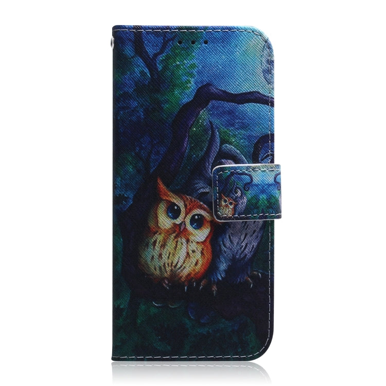 For Google Pixel 9 Pro Coloured Drawing Flip Leather Phone Case(Oil Painting Owl) - Google Cases by PMC TechLife | Online Shopping South Africa | PMC TechLife | Buy Now Pay Later Mobicred
