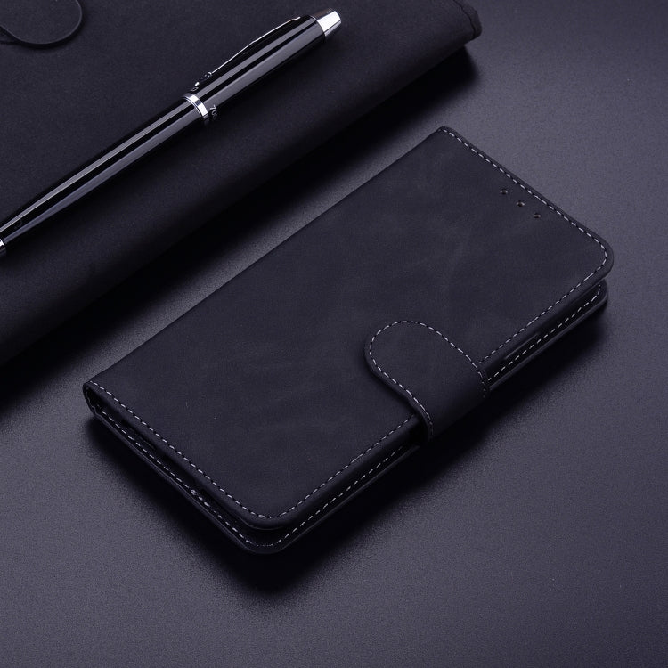 For Google Pixel 9 Skin Feel Pure Color Flip Leather Phone Case(Black) - Google Cases by PMC TechLife | Online Shopping South Africa | PMC TechLife | Buy Now Pay Later Mobicred