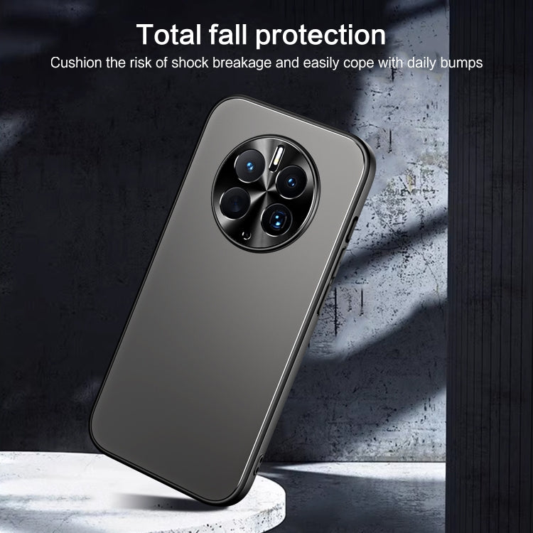 For Huawei Mate 50 Pro R-JUST RJ-61 Electroplating Frosted TPU + PC Phone Case(Blue) - Huawei Cases by R-JUST | Online Shopping South Africa | PMC TechLife | Buy Now Pay Later Mobicred