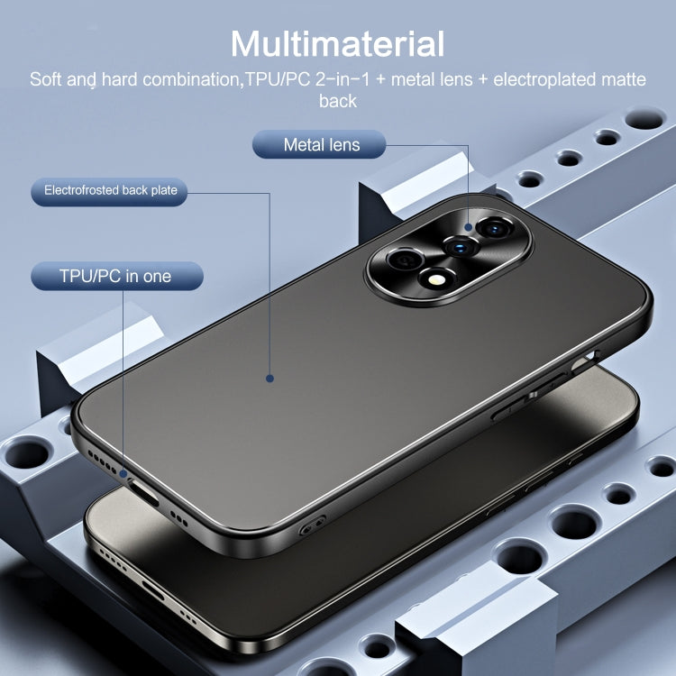 For Huawei nova 12 R-JUST RJ-61 Electroplating Frosted TPU + PC Phone Case with Holder(Silver) - Huawei Cases by R-JUST | Online Shopping South Africa | PMC TechLife | Buy Now Pay Later Mobicred