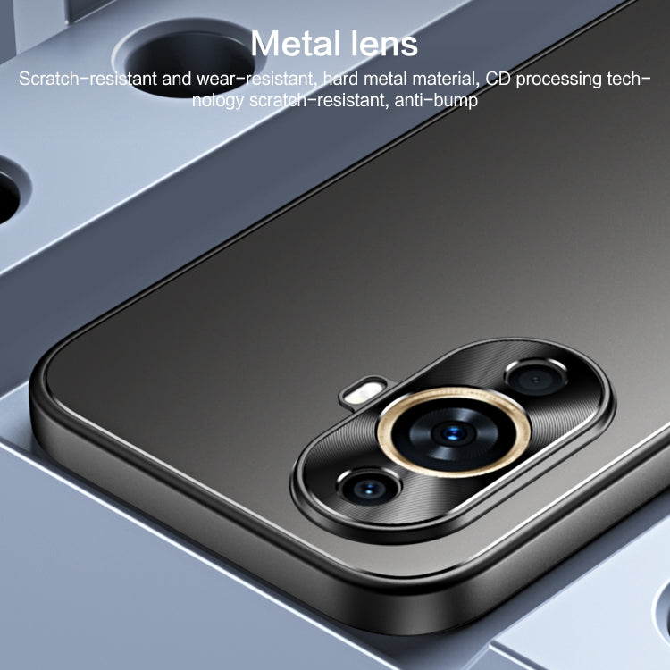 For Huawei nova 11 Pro R-JUST RJ-61 Electroplating Frosted TPU + PC Phone Case with Holder(Grey) - Huawei Cases by R-JUST | Online Shopping South Africa | PMC TechLife