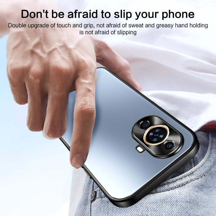 For Huawei nova 11 Pro R-JUST RJ-61 Electroplating Frosted TPU + PC Phone Case with Holder(Grey) - Huawei Cases by R-JUST | Online Shopping South Africa | PMC TechLife