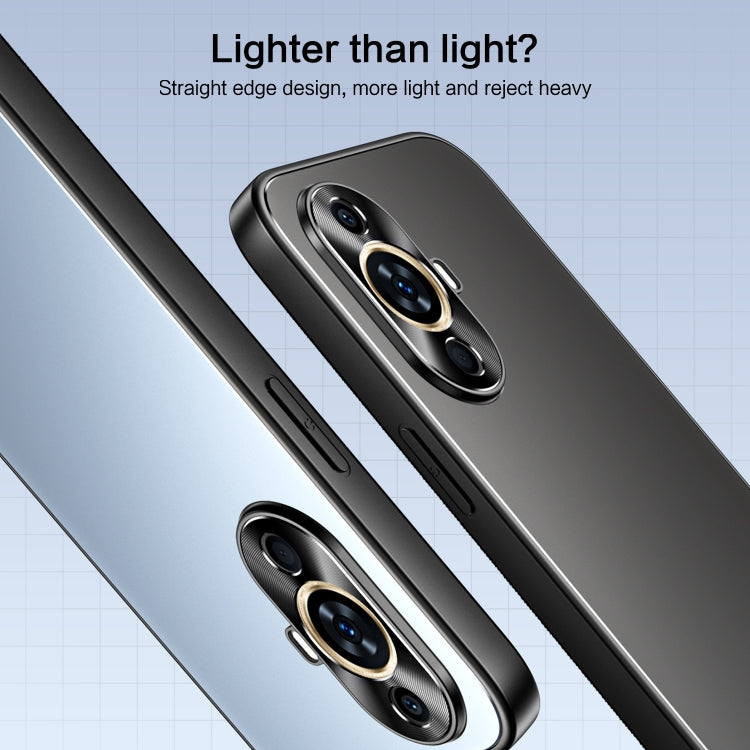 For Huawei nova 11 Pro R-JUST RJ-61 Electroplating Frosted TPU + PC Phone Case with Holder(Silver) - Huawei Cases by R-JUST | Online Shopping South Africa | PMC TechLife | Buy Now Pay Later Mobicred