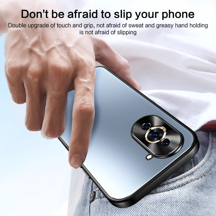 For Huawei nova 10 Pro R-JUST RJ-61 Electroplating Frosted TPU + PC Phone Case with Holder(Silver) - Huawei Cases by R-JUST | Online Shopping South Africa | PMC TechLife | Buy Now Pay Later Mobicred