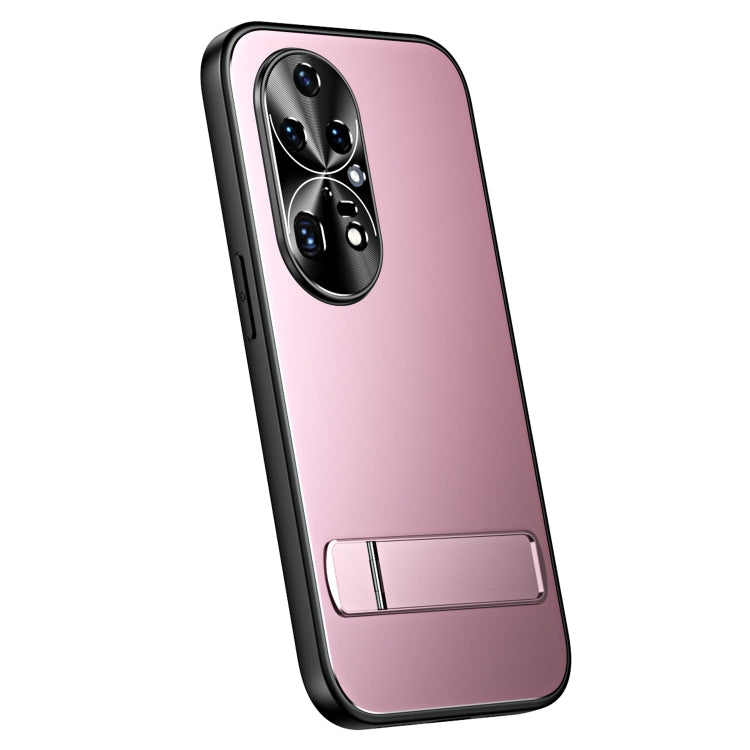 For Huawei P50 Pro R-JUST RJ-61 Electroplating Frosted TPU + PC Phone Case with Holder(Pink) - Huawei Cases by R-JUST | Online Shopping South Africa | PMC Jewellery