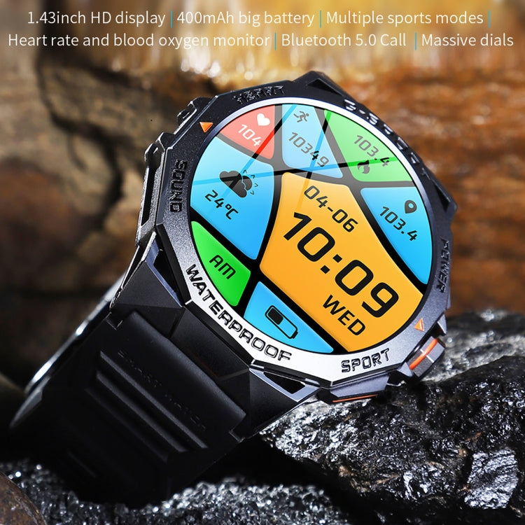 LEMFO K62 1.43 inch AMOLED Round Screen Smart Watch Supports Bluetooth Calls(Black) - Smart Watches by LEMFO | Online Shopping South Africa | PMC TechLife | Buy Now Pay Later Mobicred