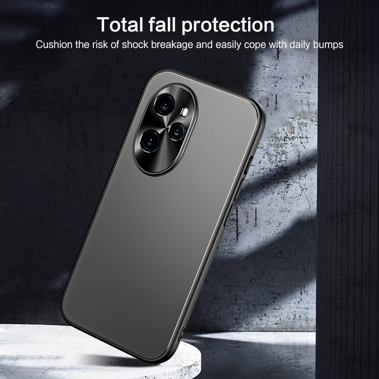For Honor 100 R-JUST RJ-61 Electroplating Frosted TPU + PC Phone Case(Silver) - Honor Cases by R-JUST | Online Shopping South Africa | PMC TechLife