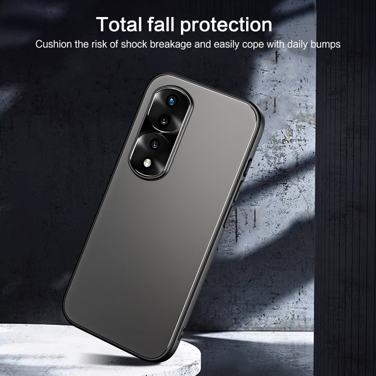 For Honor 70 Pro R-JUST RJ-61 Electroplating Frosted TPU + PC Phone Case(Grey) - Honor Cases by R-JUST | Online Shopping South Africa | PMC TechLife