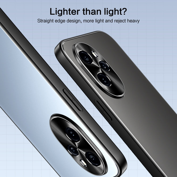 For Honor 100 Pro R-JUST RJ-61 Electroplating Frosted TPU + PC Phone Case with Holder(Blue) - Honor Cases by R-JUST | Online Shopping South Africa | PMC TechLife | Buy Now Pay Later Mobicred