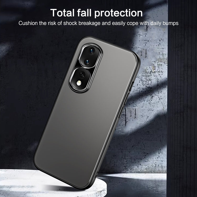For Honor 80 Pro R-JUST RJ-61 Electroplating Frosted TPU + PC Phone Case with Holder(Blue) - Honor Cases by R-JUST | Online Shopping South Africa | PMC TechLife | Buy Now Pay Later Mobicred