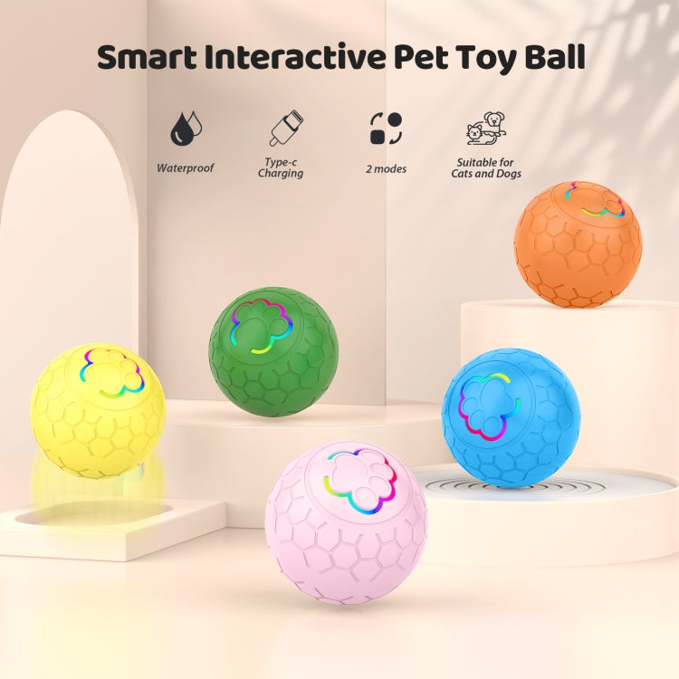 O5 Smart Pet Cat Toy Ball Luminous Yo-Yo Diameter 2.4 inches Standalone Version(Orange) - Rubber Silicone Toys by PMC Jewellery | Online Shopping South Africa | PMC Jewellery