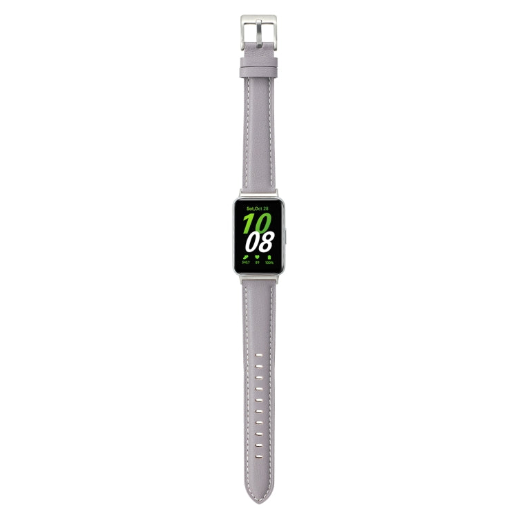For Samsung Galaxy Fit 3 Pointed Tail Genuine Leather Watch Band(Purple) - free shipping - PMC TechLife - Order now!