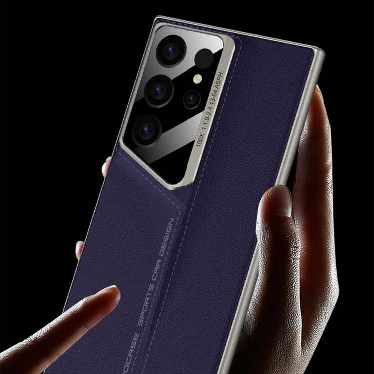 For Samsung Galaxy S23 Ultra 5G GKK Blade Ultra-thin Leather Full Coverage Phone Case(Purple) - Galaxy S23 Ultra 5G Cases by GKK | Online Shopping South Africa | PMC Jewellery | Buy Now Pay Later Mobicred