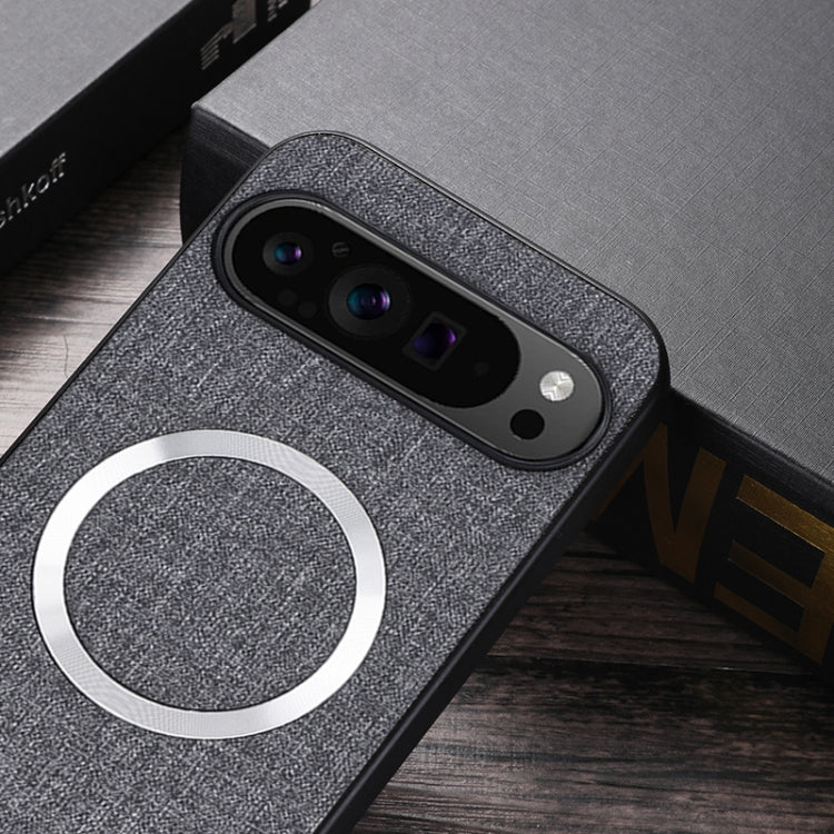 For Google Pixel 9 CD Magnetic Ring Cloth Texture PU Phone Case(Green) - Google Cases by PMC TechLife | Online Shopping South Africa | PMC TechLife | Buy Now Pay Later Mobicred