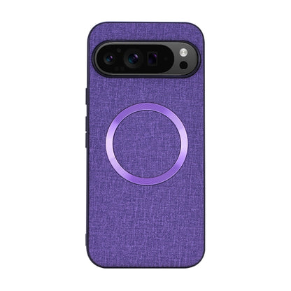 For Google Pixel 9 Pro CD Magnetic Ring Cloth Texture PU Phone Case(Purple) - Google Cases by PMC Jewellery | Online Shopping South Africa | PMC Jewellery | Buy Now Pay Later Mobicred