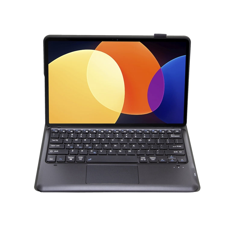 For Xiaomi Pad 6S Pro 12.4 Lambskin Texture Detachable Bluetooth Keyboard Leather Case with Touchpad(Black) - Others Keyboard by PMC TechLife | Online Shopping South Africa | PMC TechLife