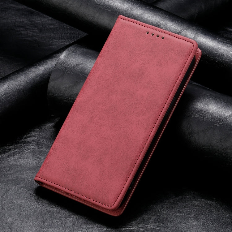 For Redmi K70 Ultra Business Solid Color Magnetic RFID Leather Phone Case(Red) - Xiaomi Cases by PMC Jewellery | Online Shopping South Africa | PMC Jewellery | Buy Now Pay Later Mobicred