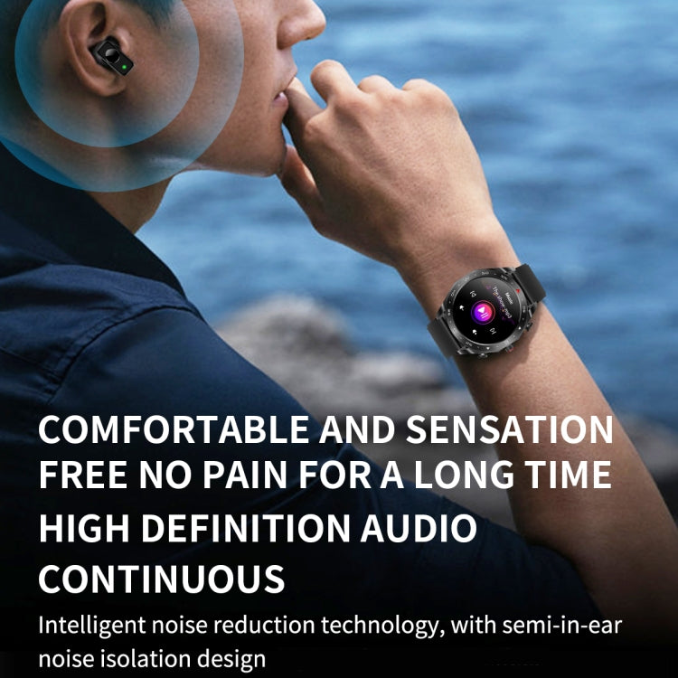 LEMFO T95 1.52 inch IPS Screen 2 in 1 Bluetooth Earphone Smart Watch Support Health Monitoring(Silver) - Smart Watches by LEMFO | Online Shopping South Africa | PMC Jewellery | Buy Now Pay Later Mobicred