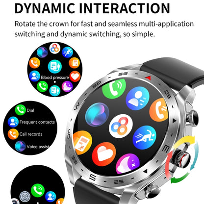 LEMFO T95 1.52 inch IPS Screen 2 in 1 Bluetooth Earphone Smart Watch Support Health Monitoring(Silver) - Smart Watches by LEMFO | Online Shopping South Africa | PMC Jewellery | Buy Now Pay Later Mobicred