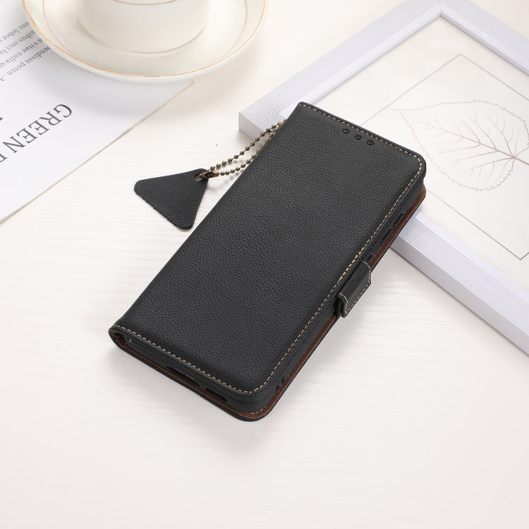 For OnePlus Ace 3V Side-Magnetic TJ Genuine Leather RFID Phone Case(Black) - OnePlus Cases by PMC TechLife | Online Shopping South Africa | PMC TechLife | Buy Now Pay Later Mobicred
