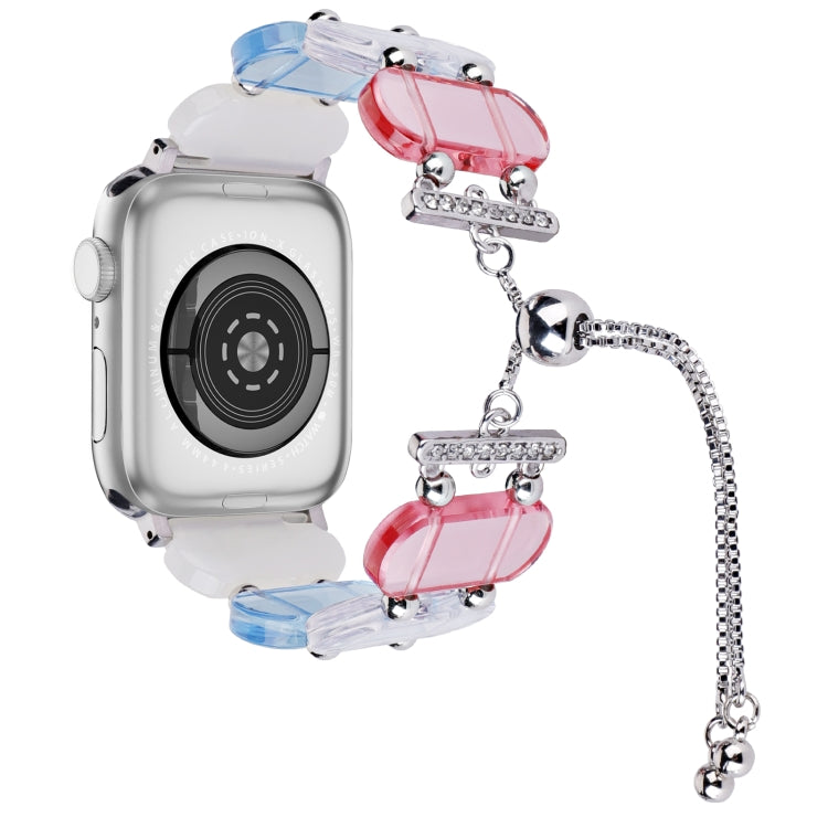 For Apple Watch Series 9 45mm Resin Retractable Chain Watch Band(Colors) - Watch Bands by PMC TechLife | Online Shopping South Africa | PMC TechLife