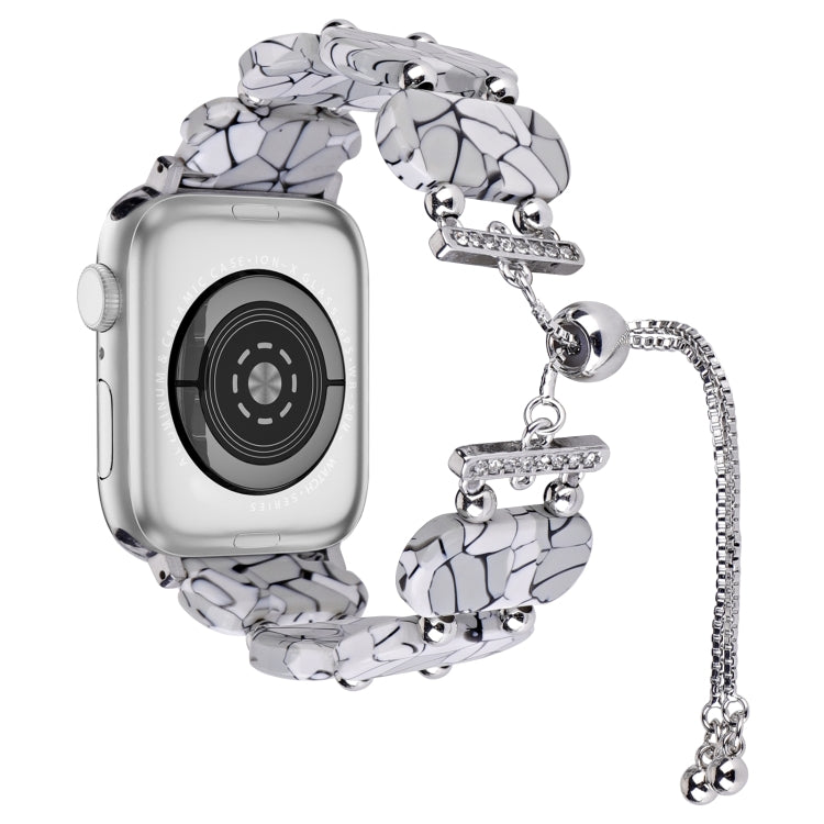 For Apple Watch Series 5 40mm Resin Retractable Chain Watch Band(Cracks) - Watch Bands by PMC TechLife | Online Shopping South Africa | PMC TechLife