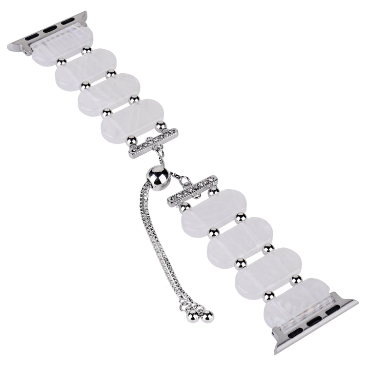 For Apple Watch 42mm Resin Retractable Chain Watch Band(Fluorescent) - Watch Bands by PMC TechLife | Online Shopping South Africa | PMC TechLife