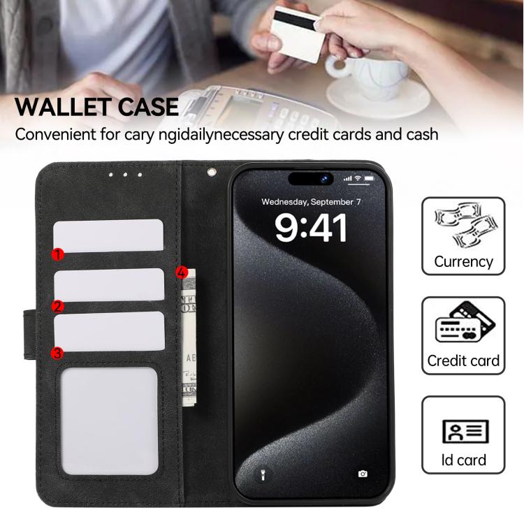 For iPhone 17 Pro ABEEL Color Block Magnetic RFID Leather Phone Case(Black-Green) - free shipping - PMc TechLife - Order now!