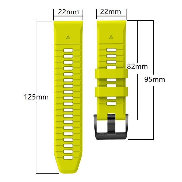 For Garmin Fenix 7 Pro 22mm Solid Color Steel Buckle Silicone Quick Release Watch Band(Red) - Watch Bands by PMC TechLife | Online Shopping South Africa | PMC TechLife