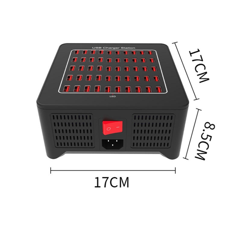 YFY-A77 250W 50 Ports USB Smart Charging Station(EU Plug) - Multifunction Charger by PMC Jewellery | Online Shopping South Africa | PMC Jewellery | Buy Now Pay Later Mobicred
