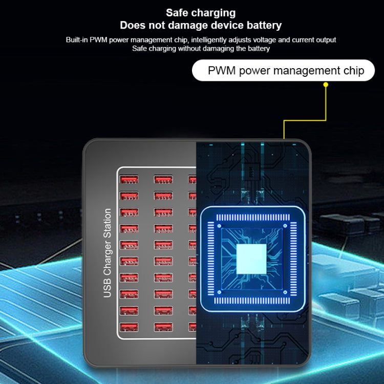 YFY-A77 250W 50 Ports USB Smart Charging Station(EU Plug) - Multifunction Charger by PMC Jewellery | Online Shopping South Africa | PMC Jewellery | Buy Now Pay Later Mobicred