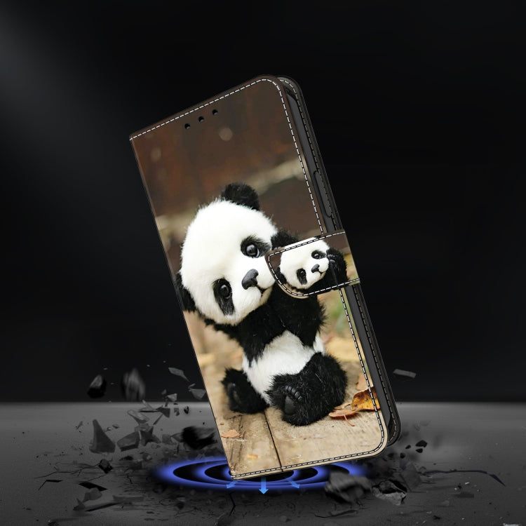 For Google Pixel 9 Crystal Painted Leather Phone case(Panda) - Google Cases by PMC Jewellery | Online Shopping South Africa | PMC Jewellery | Buy Now Pay Later Mobicred