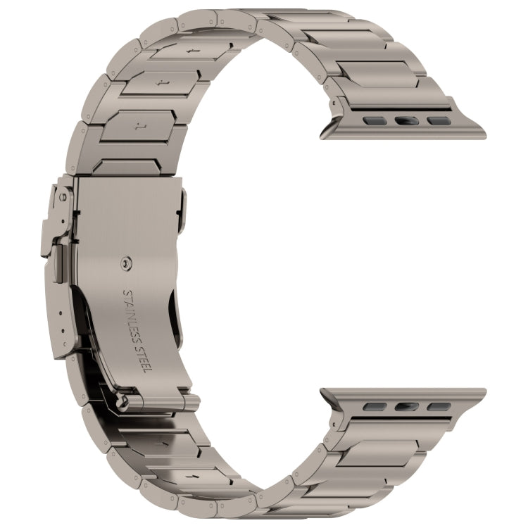 For Apple Watch SE 2023 44mm I-Shaped Titanium Metal Watch Band(Titanium) - Watch Bands by PMC Jewellery | Online Shopping South Africa | PMC Jewellery