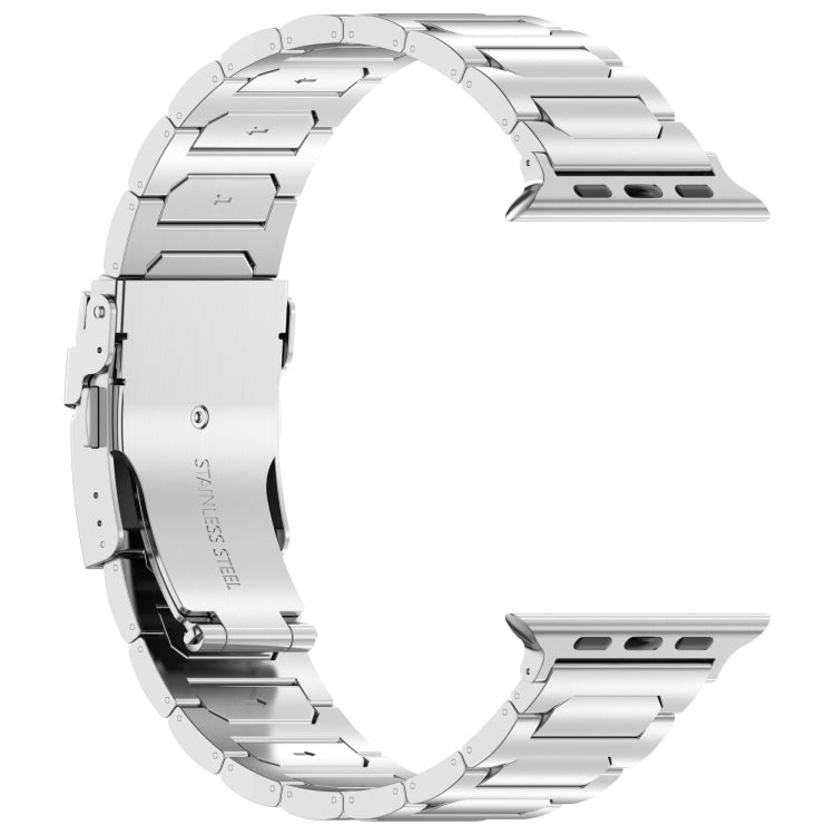 For Apple Watch Series 4 44mm I-Shaped Titanium Metal Watch Band(Silver) - Watch Bands by PMC TechLife | Online Shopping South Africa | PMC TechLife