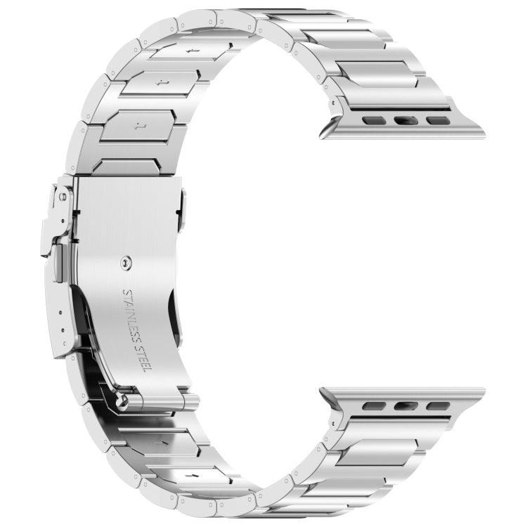 For Apple Watch 42mm I-Shaped Titanium Metal Watch Band(Mirror Silver) - Watch Bands by PMC TechLife | Online Shopping South Africa | PMC TechLife