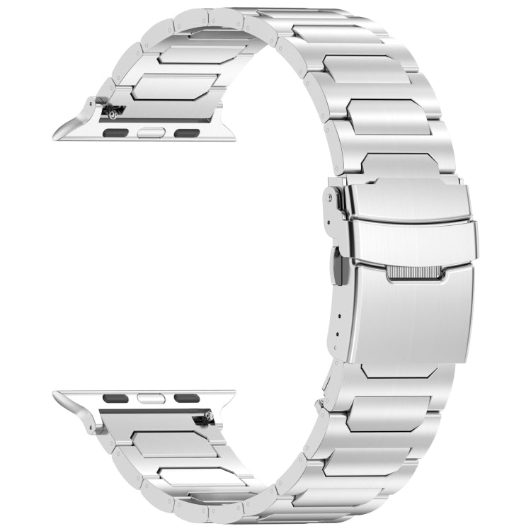For Apple Watch 42mm I-Shaped Titanium Metal Watch Band(Silver) - Watch Bands by PMC TechLife | Online Shopping South Africa | PMC TechLife
