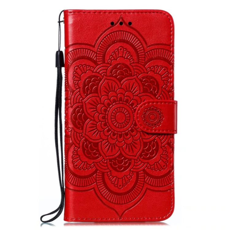 For Google Pixel 9 Pro Sun Mandala Embossing Pattern Phone Leather Case(Red) - Google Cases by PMC TechLife | Online Shopping South Africa | PMC TechLife | Buy Now Pay Later Mobicred