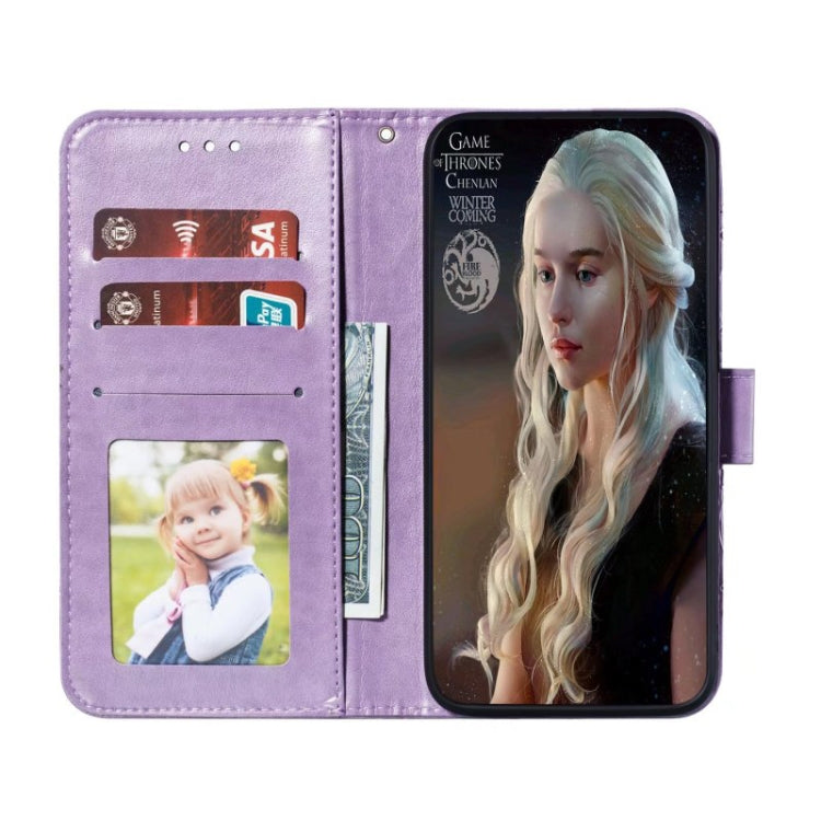 For Google Pixel 9 Pro Sun Mandala Embossing Pattern Phone Leather Case(Purple) - Google Cases by PMC TechLife | Online Shopping South Africa | PMC TechLife | Buy Now Pay Later Mobicred