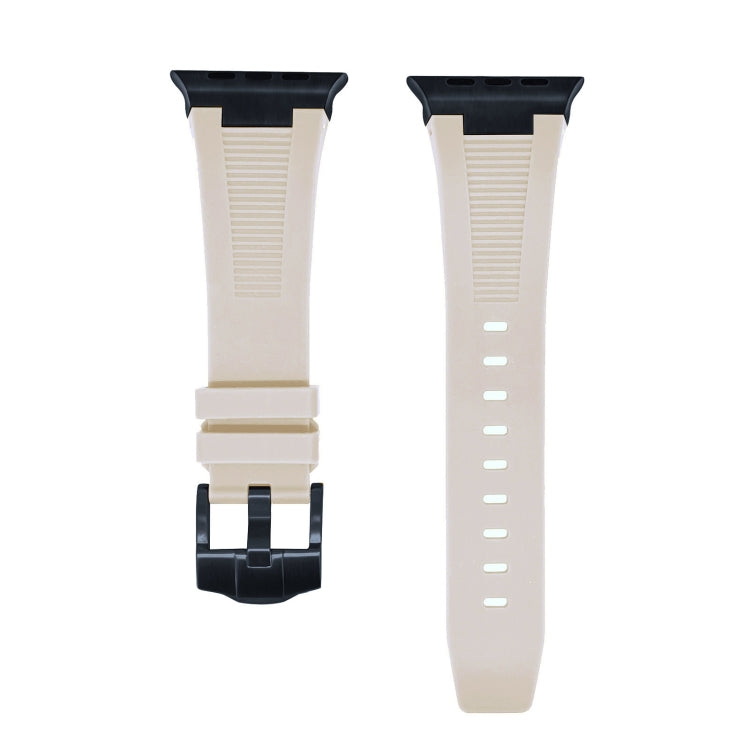 For Apple Watch Series 3 42mm Loners Liquid Silicone Watch Band(Black Starlight) - Watch Bands by PMC TechLife | Online Shopping South Africa | PMC TechLife