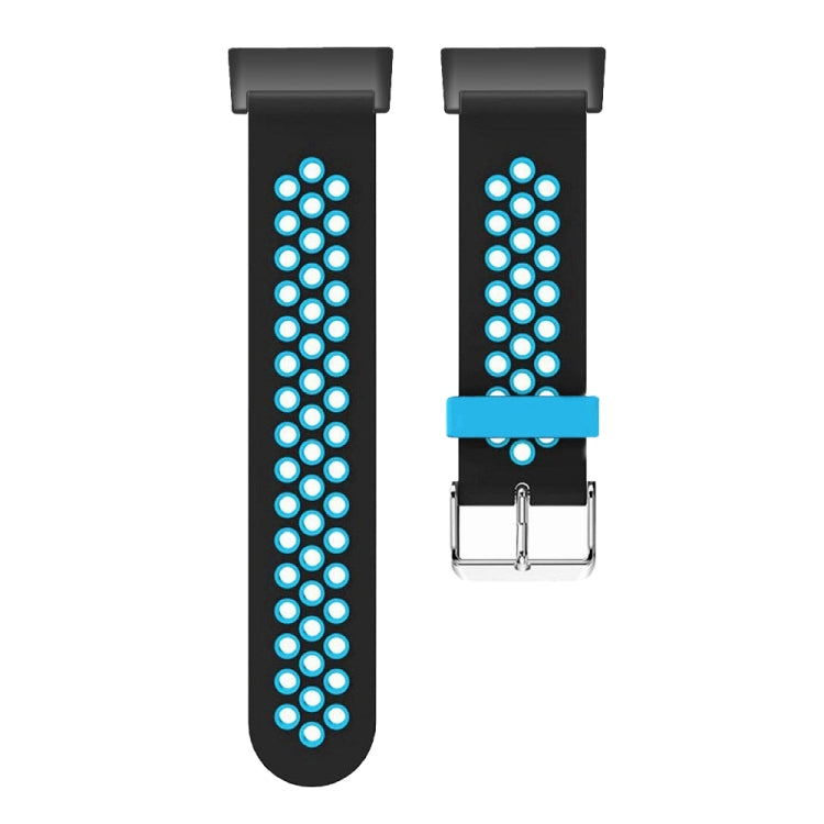 For Huawei Watch D Two Color Punched Silicone Watch Band(Black Blue) - Watch Bands by PMC TechLife | Online Shopping South Africa | PMC TechLife