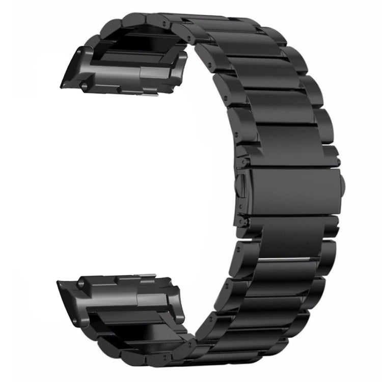 For Huawei Watch D Three-Bead Stainless Steel Watch Band(Black) - Watch Bands by PMC TechLife | Online Shopping South Africa | PMC TechLife