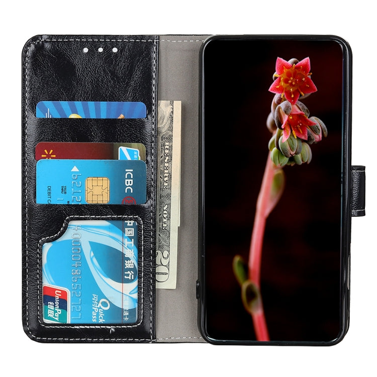For Google Pixel 10 Pro / 9 Pro Retro Crazy Horse Texture Flip Leather Phone Case(Black) - Google Cases by PMC TechLife | Online Shopping South Africa | PMC TechLife | Buy Now Pay Later Mobicred