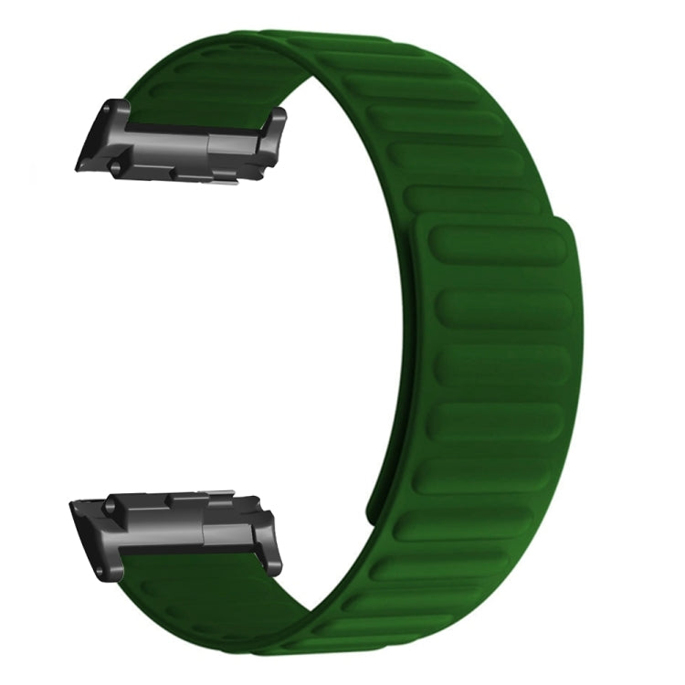 For Huawei Watch D Magnetic Silicone Watch Band(Army Green) - Watch Bands by PMC Jewellery | Online Shopping South Africa | PMC Jewellery