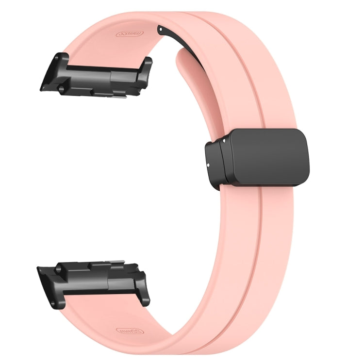 For Huawei Watch D Solid Color Folding Magnetic Buckle Silicone Watch Band(Pink) - Watch Bands by PMC TechLife | Online Shopping South Africa | PMC TechLife